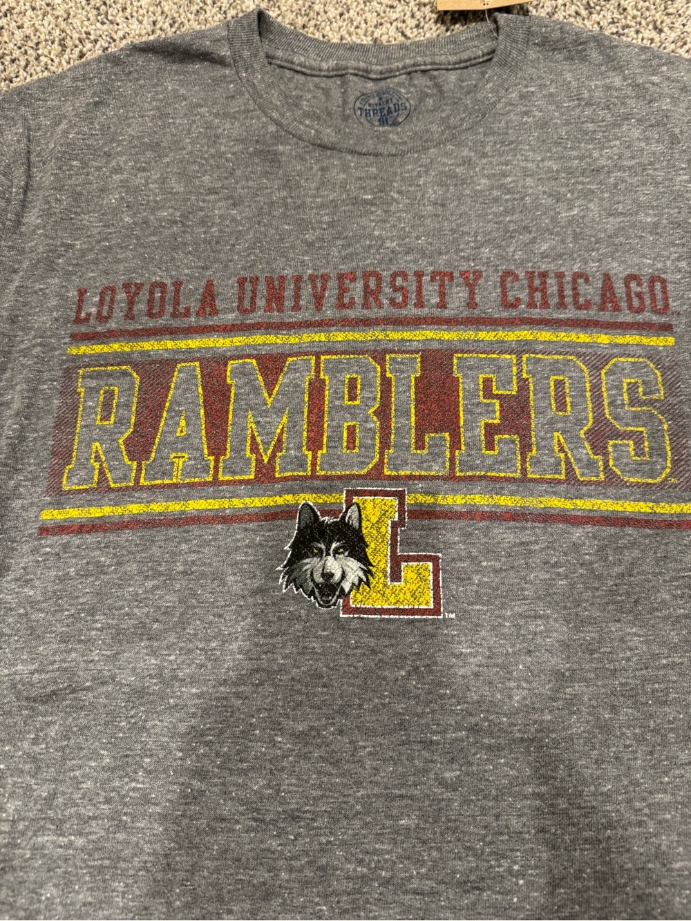 Loyola University Chicago Ramblers Grey Graphic Tee
